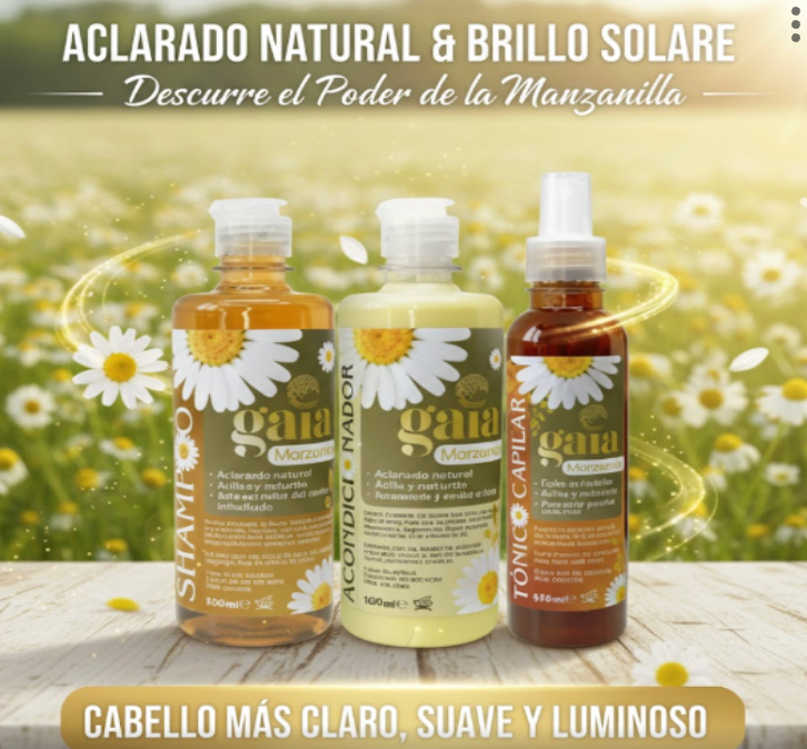 KIT RUBIO NATURAL® – Aclara tu cabello de forma natural sin dañarlo, 100% con manzanilla