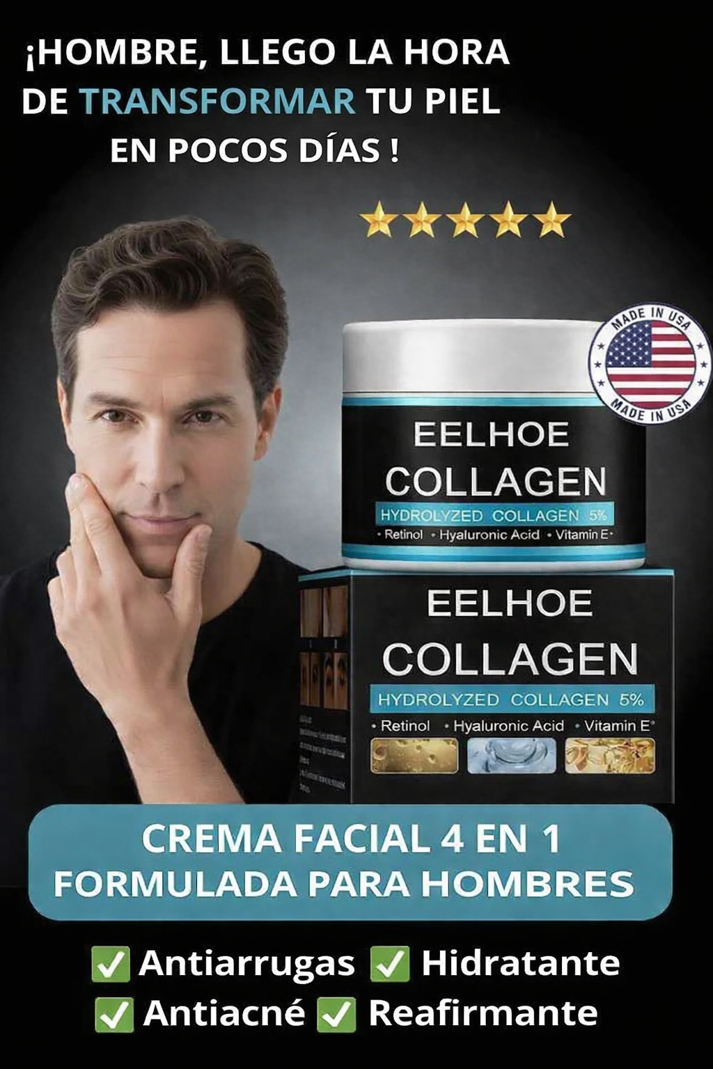 CREMA EELHOE® ANTI-ARRUGAS: BORRA EL PASO DEL TIEMPO DE TU ROSTRO