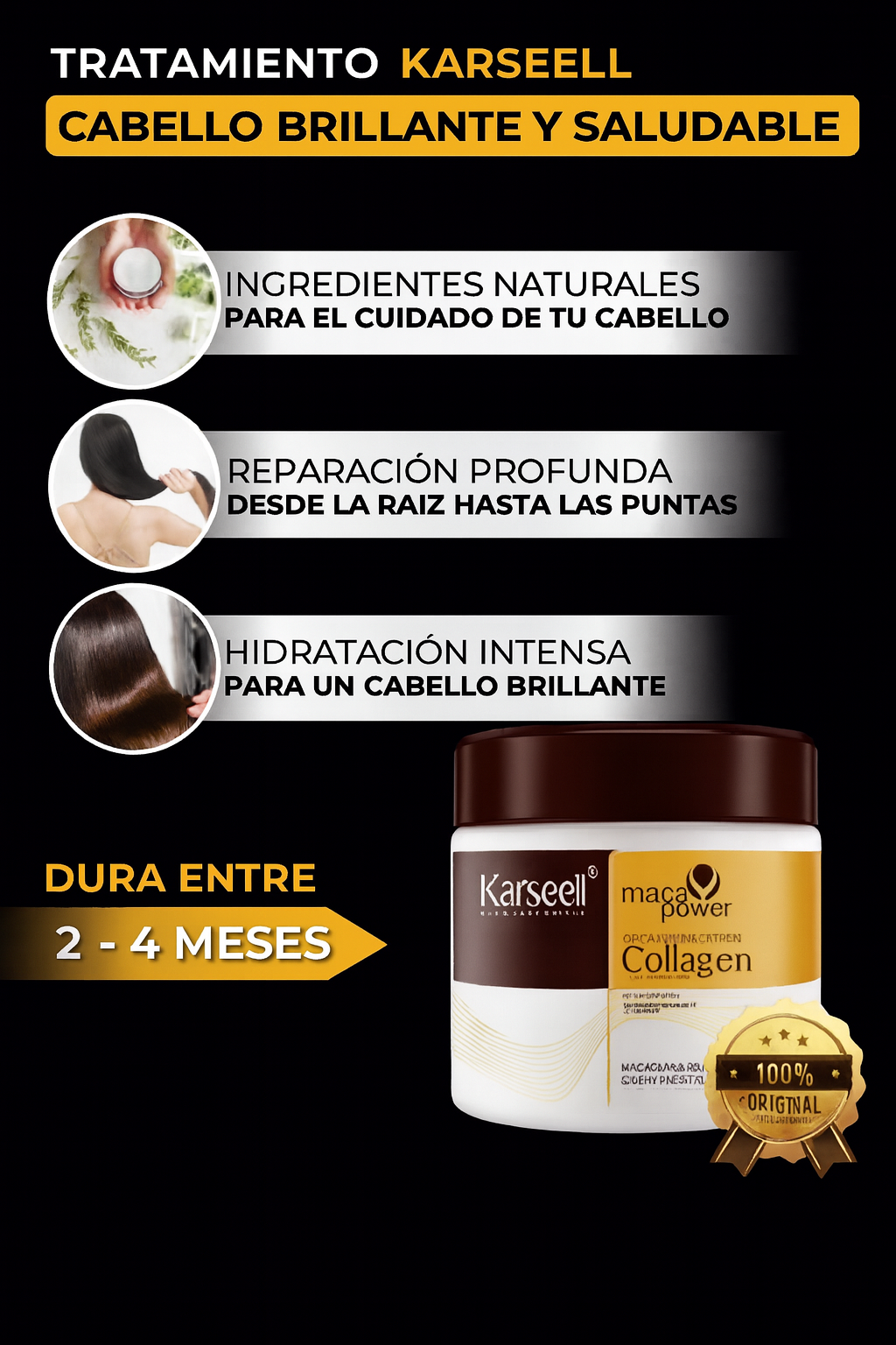 Mascarilla Karseell Maca Power: ¡Dile Adiós al Cabello Dañado y Luce una Melena de Ensueño en Solo Minutos!