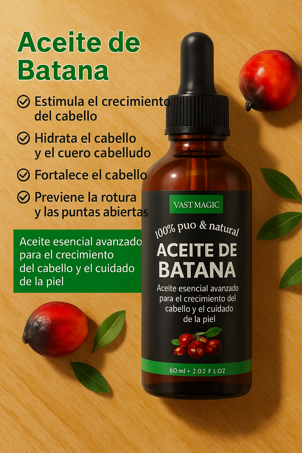 Aceite de Batana 100% Puro: ¡Revierte la caída y recupera un cabello visiblemente más grueso y abundante en solo 30 días!