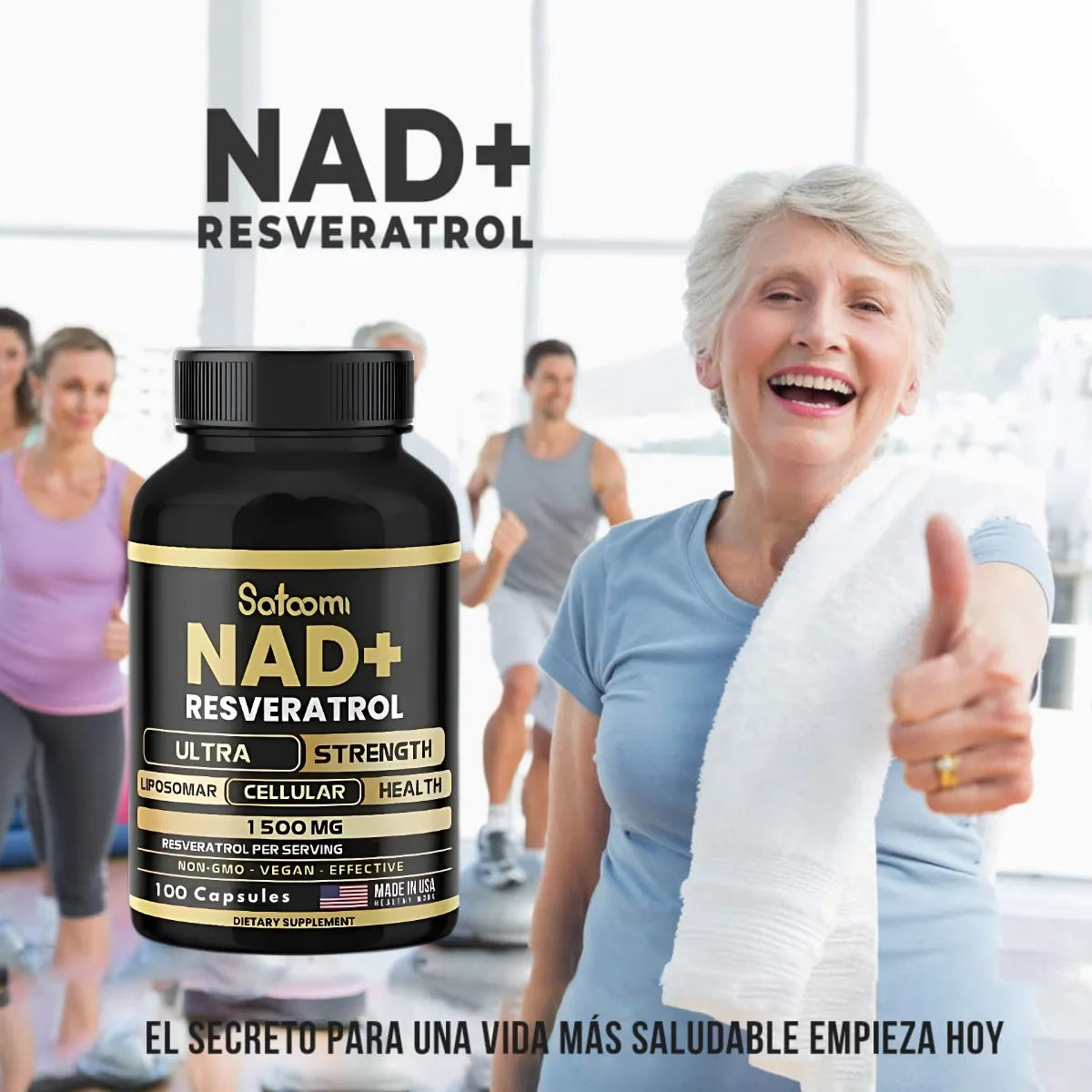 NAD + Resveratrol: ¡Basta de Vergüenza! Elimina arrugas, patas de gallo y cuello flácido, y recupera la energía de tus 20's en tiempo récord!