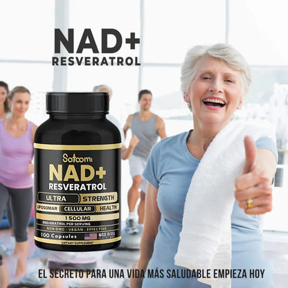 NAD + Resveratrol: ¡Basta de Vergüenza! Elimina arrugas, patas de gallo y cuello flácido, y recupera la energía de tus 20's en tiempo récord!