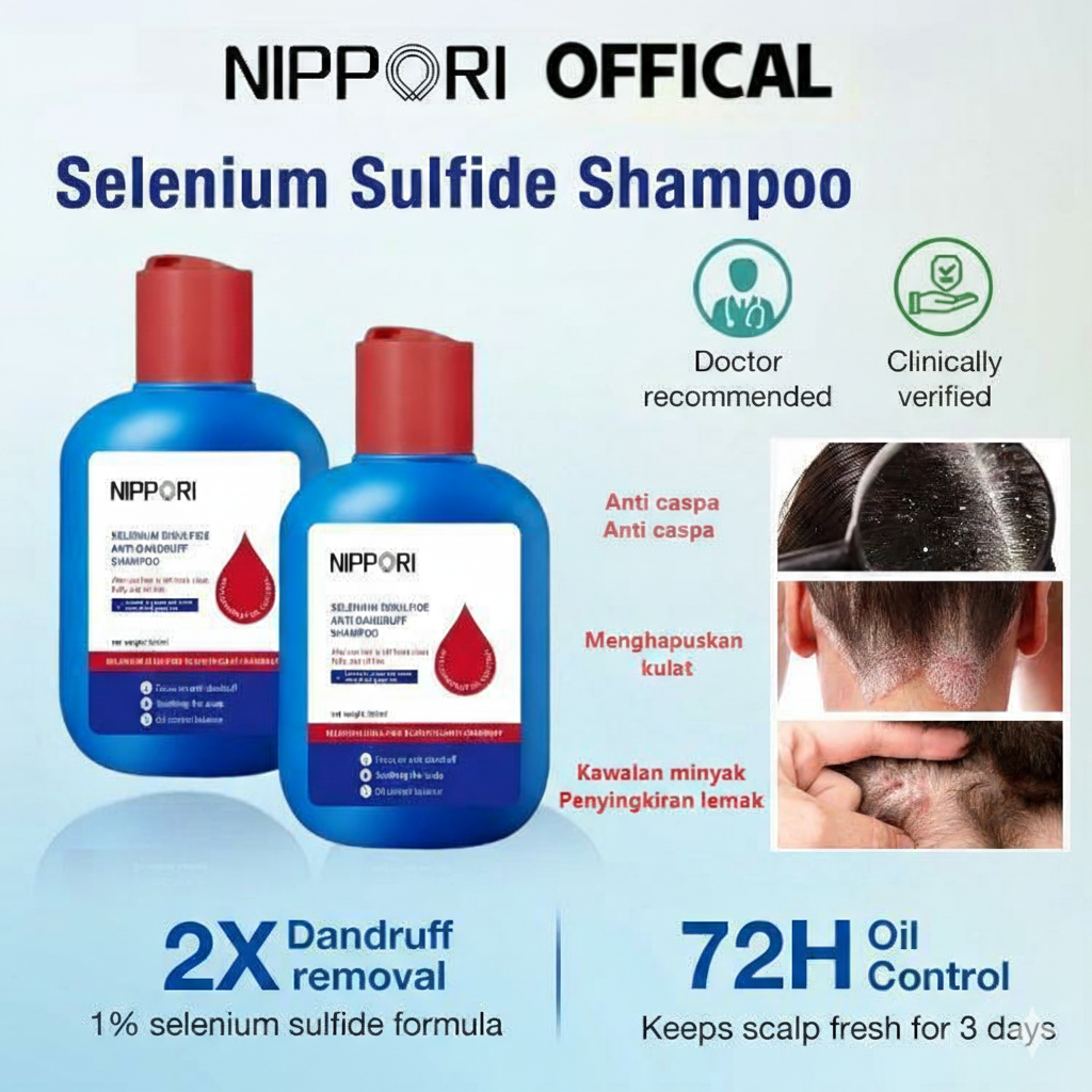 NIPPORI SHAMPOO® – Elimina la caspa desde la primera semana y renueva tu cuero cabelludo