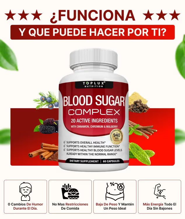 Blood Sugar Complex: ¡Adiós a la Montaña Rusa del Azúcar! Recupera la Libertad y el Control de tu Vida en Solo 30 Días.